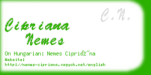 cipriana nemes business card